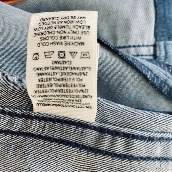 Free People Denim Mini Skirt. Blue. Sz 4. - Picture 8 of 9